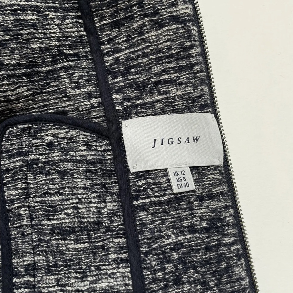 Jigsaw Womens Wool Blend Full Zip Long Sleeve Jacket Size 8 - Picture 7 of 8